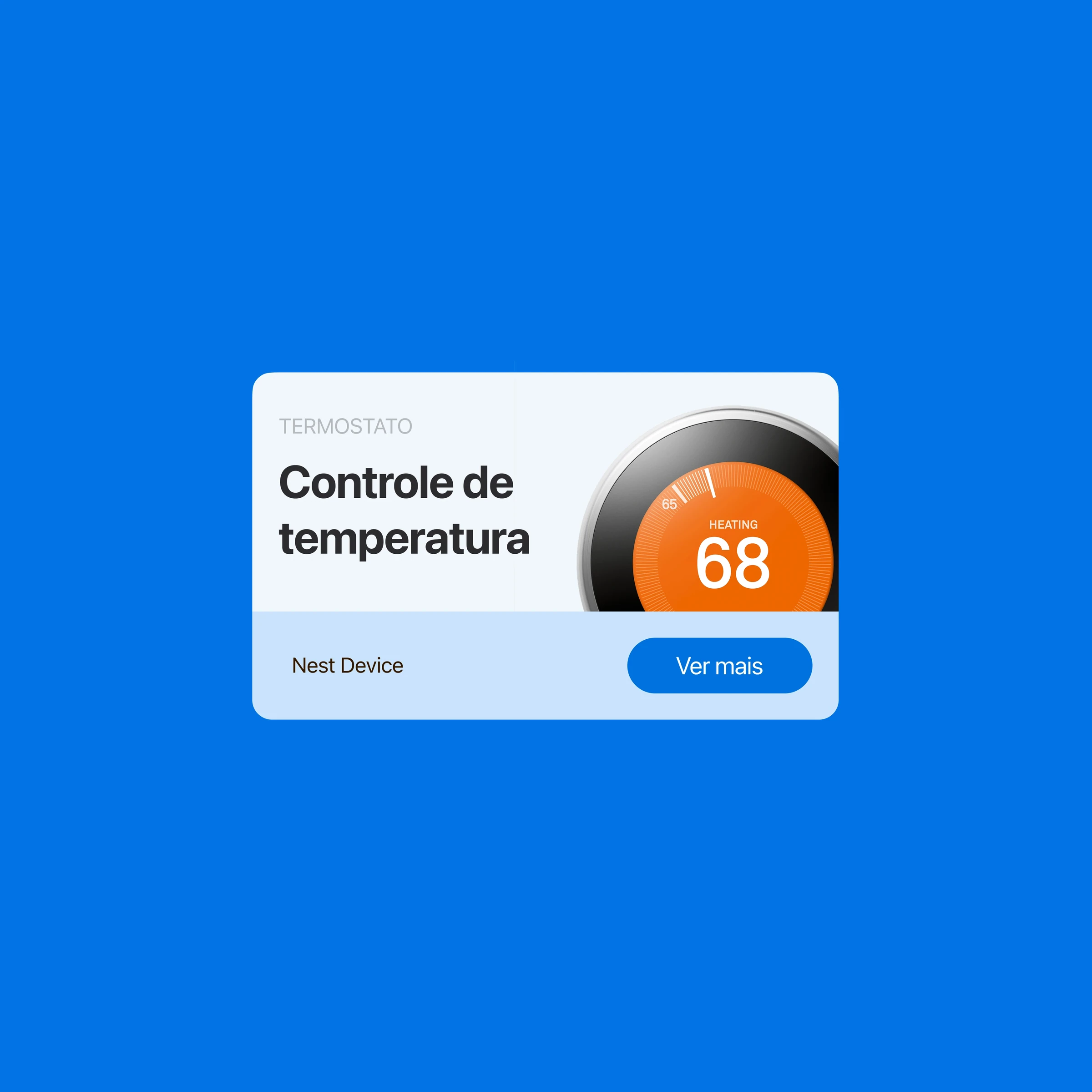 Nest thermostat offer card for temperature control